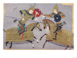 Two Warriors on Horseback in Combat  School of Tabriz  circa 1480
