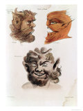 Heads of Evil Demons: Theumis  Asmodeus and the Incubus  Illustrations from 