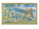 Tile Depicting the Story of Noah: Embarking in the Ark