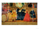 Double Wedding Between Two Inca Women and Two Spaniards in 1558  circa 1750