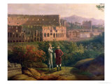 Johann Wolfgang Von Goethe (1749-1832) Visiting the Colosseum in Rome  circa 1790