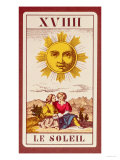 Xviiii Le Soleil  French Tarot Card of the Sun  19th Century