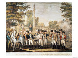 The British Surrendering to General Washington (1732-99) after Their Defeat at Yorktown  Virginia
