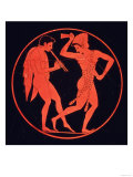 Detail Inside a Kylix from Vulci: Flute Player and Dancer Signed 