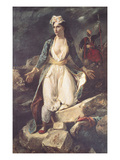 Greece Expiring on the Ruins of Missolonghi  1826 (Oil on Canvas)