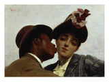 The Kiss  1887 (Oil on Canvas)