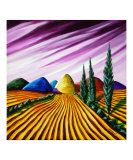 Amber Fields Under Lavender Skies