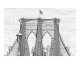 Brookyln Bridge as a Charcoal Drawing