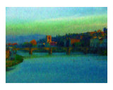 The Arno River and Florence Hillsides