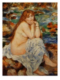 Bather Seated on a Sand Bank