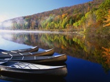 Canoes on a Rural Lake