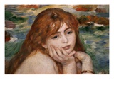 Detail of Female Figure's Head from Seated Bather