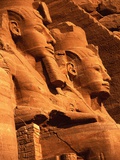 Detail of Profiles of Figures from Seated Colossi of Ramesses II at Abu Simbel