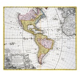 Map of the Americas by August Gottlieb Boehme