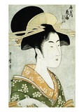 Portrait of the Courtesan Hanaogi of the Ogiya  Wearing an Over-Kimono