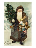 Postcard of Santa Claus with Toys
