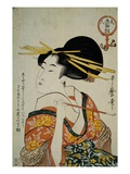 Portrait of a Courtesan Smoking Her Pipe