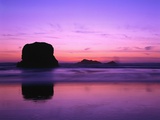 Rock Silhouetted at Twilight