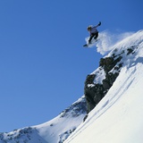 Snowboarder Performing Jump