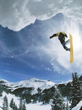 Snowboarder Performing Jump
