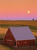 Sun Setting Behind Barn