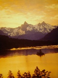 Sunset Over St Mary Lake in Glacier National Park