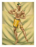 Hawaiian Hula Drummer  c1940s