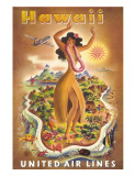 Hawaii  United Air Lines  Hula Dancer