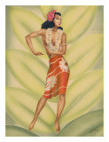 Graceful Dancer  Hawaiian Hula Dancer c1940s