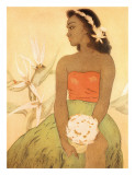 Hula Dancer  Royal Hawaiian Hotel Menu Cover c1950s