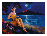 Ukulele Player  Hawaii Hula Girl