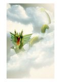 Fork-Tongued Dragon in Clouds