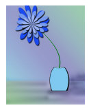 Blue Azalea In Blue Vase