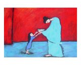 woman and little girl