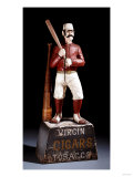 A Painted and Carved Baseball Player Tobacco Figure  circa 1875
