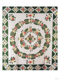 A Pieced and Appliqued Cotton Quilted Coverlet  South Carolina  Mid-19th Century