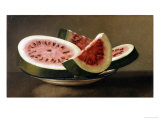 Still Life with Watermelon  American School (19th Century)