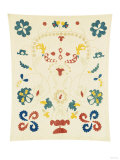 A Pieced and Appliqued Cotton Quilted Coverlet  American  19th Century