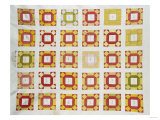 Pieced Cotton Quilted Coverlet