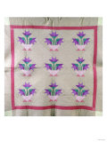 An Amish Pieced and Appliqued Cotton Quilted Coverlet  circa 1930