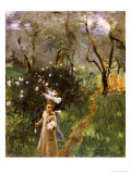 Gathering Flowers at Twilight