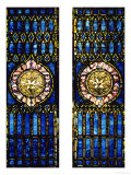 Two Leaded and Plated Glass Windows  circa 1910