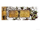 A Leaded  Plated & Enameled Favrile Glass Window  Designed by Anne Weston  circa 1891