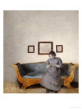 Ida Hammershoi Sitting on a Sofa