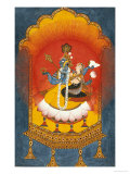 Vishnu and Lakshmi Enthroned  Basohli School circa 1690