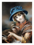 A Market Girl Holding a Mallard Duck  1787