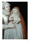 A Christening Portrait of a Mother and Child  English School  circa 1595