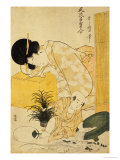 A Mother Dozing While Her Child Topples a Fish Bowl