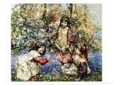Gathering Primroses  1919