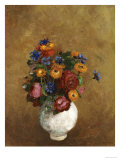 Bouquet of Flowers in a White Vase